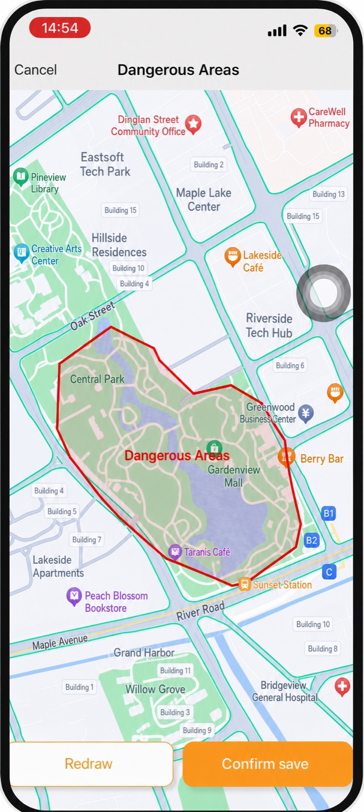 Draw the areas you worry about
